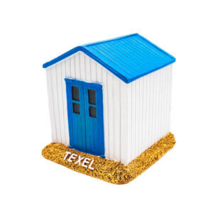 Texels Strandhuisje Beeldje (Resin, 7,5 cm)