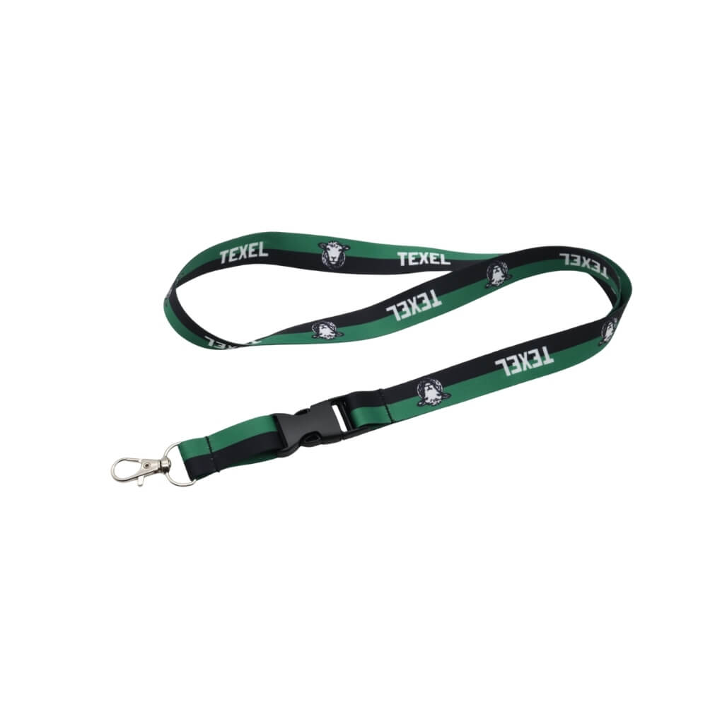 Texel Keycord Groen/Zwart Sleutelkoord