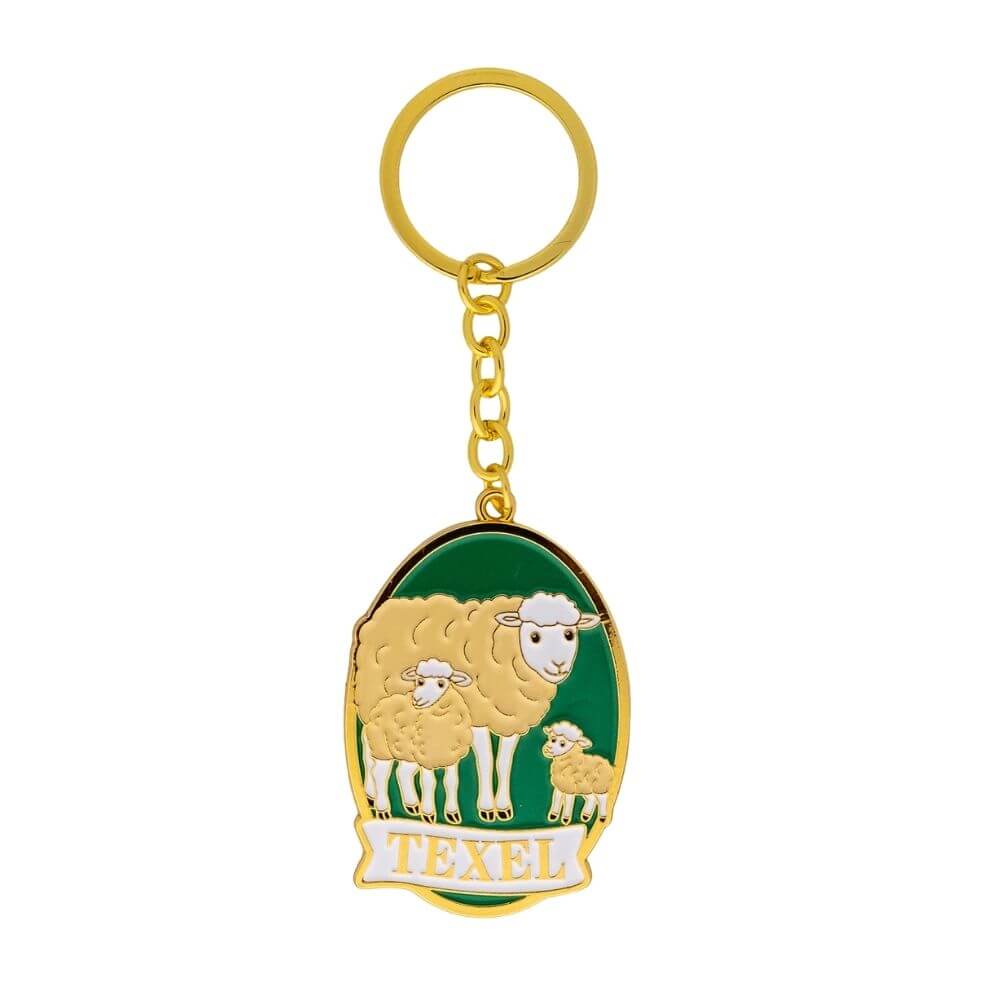 Texel sleutelhanger Schapen - Metaal